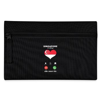 Singapur is calling Singapur Herz Souvenir - Federtasche - Schwarz - Vorne