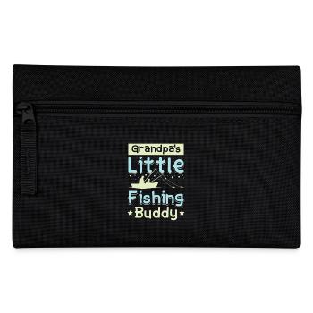 Grandpas little fishing buddy - Pencil Case - black - Front