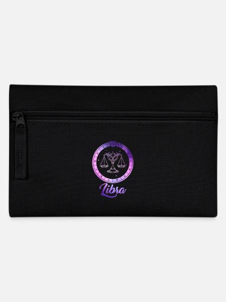 Waage Sternzeichen Geschenk Waage - Federtasche - Schwarz