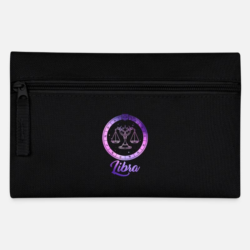 Waage Sternzeichen Geschenk Waage - Federtasche - Schwarz