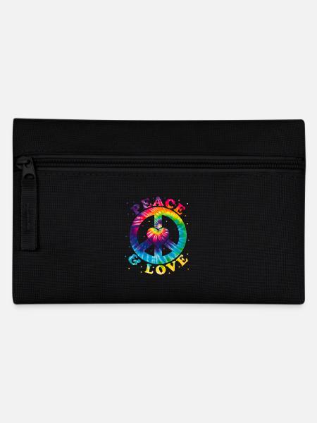 Frieden Liebe Hippie - Federtasche - Schwarz