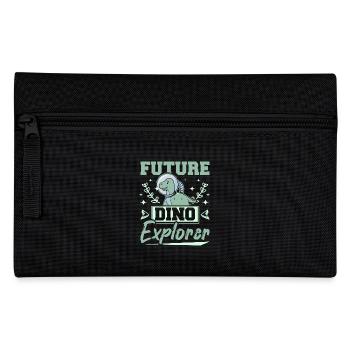 Kids dinosaur future dino explorer - Pencil Case - black - Front
