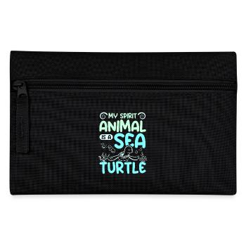 Mon animal spirituel est une tortue de mer - Trousse - noir - Devant