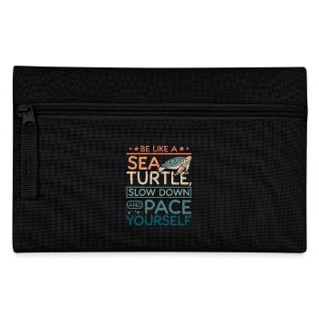 Sea turtle slow down and pace yourself - Federtasche - Schwarz - Vorne