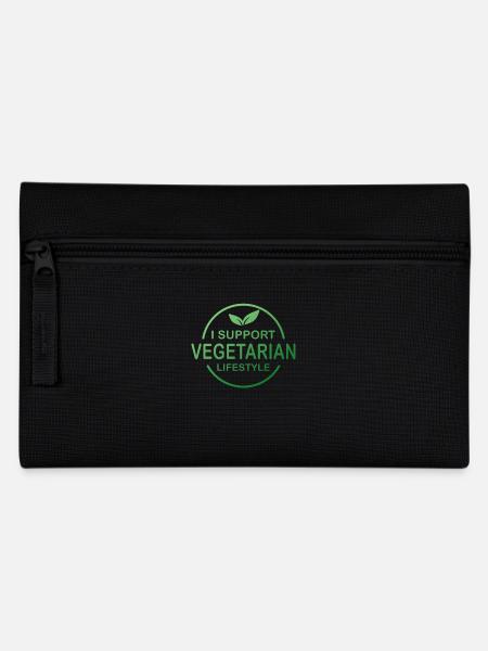 Vegetarier Geschenk Vegetarier Leben - Federtasche - Schwarz