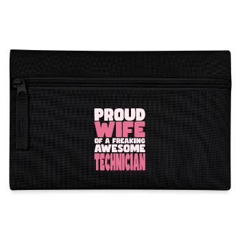 Proud Wife of A Damn Good Technician - Pencil Case - black - Front