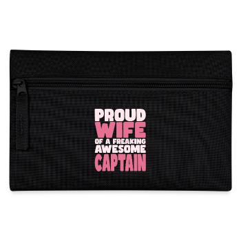 Proud Wife of A Damn Good Captain - Pencil Case - black - Front