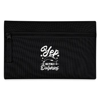 Yep I talk to dolphins dolphins - Pencil Case - black - Front