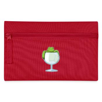Frosch Weinglas - Federtasche - Rot - Vorne
