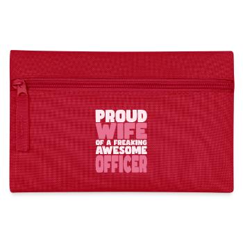 Fière épouse d’un sacré bon officier - Trousse - rouge - Devant