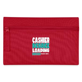 Le caissier invite à la formation - Trousse - rouge - Devant