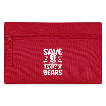 Save polar bears - Federtasche - Rot - Vorne