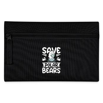 Save polar bears - Pencil Case - black - Front