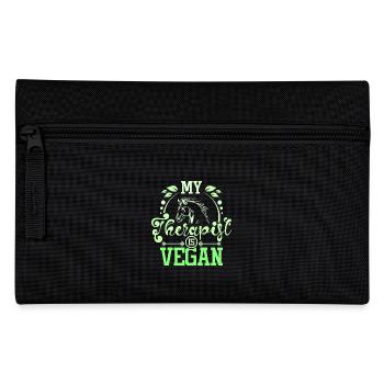 Mon thérapeute est un cheval végétalien - Trousse - noir - Devant