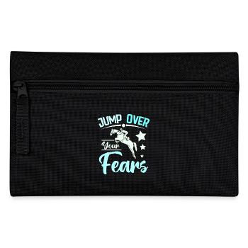 Jump over your fears horse riding - Pencil Case - black - Front