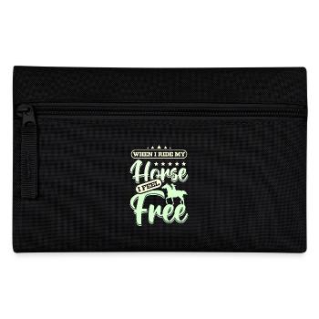 When I ride my horse I feel free - Federtasche - Schwarz - Vorne