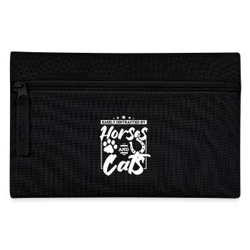 Facilement distrait par les chevaux et les chats - Trousse - noir - Devant