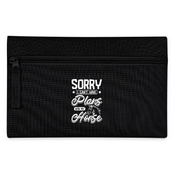 Sorry I can't have plans with my horse - Federtasche - Schwarz - Vorne