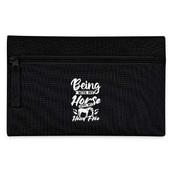 Être avec mon cheval me libère la tête - Trousse - noir - Devant