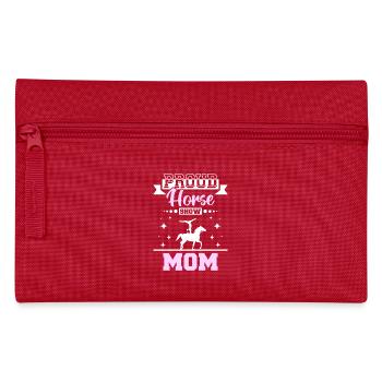 Proud horse show mom - Federtasche - Rot - Vorne