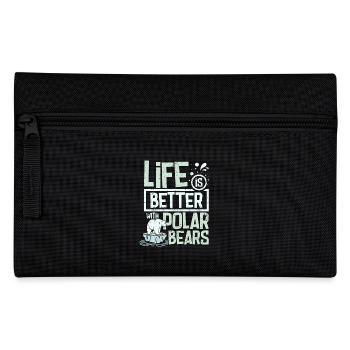 Life is better with polar bears - Federtasche - Schwarz - Vorne