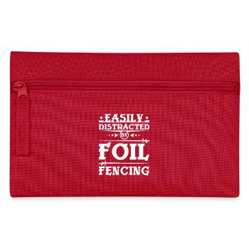Easily distracted by foil-fencing - Pencil Case - red - Front