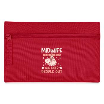 Midwife we help people out - Federtasche - Rot - Vorne