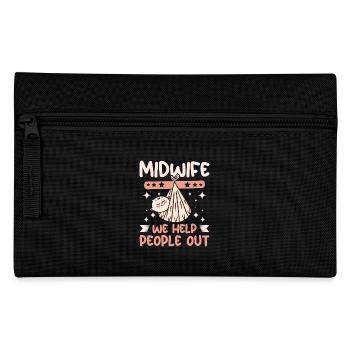Midwife we help people out - Federtasche - Schwarz - Vorne