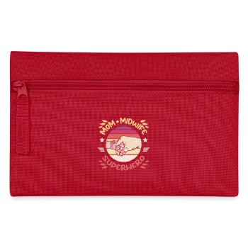 Mom midwife superhero - Federtasche - Rot - Vorne