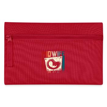 Retro Vintage Midwife - Federtasche - Rot - Vorne