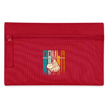 Retro Vintage Doula - Federtasche - Rot - Vorne