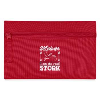 Midwife I am the real stork - Federtasche - Rot - Vorne