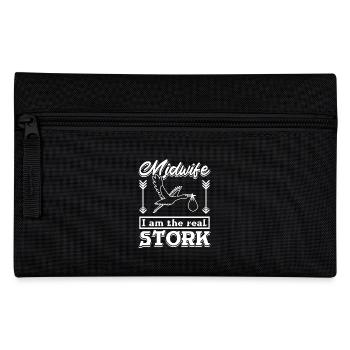 Midwife I am the real stork - Federtasche - Schwarz - Vorne