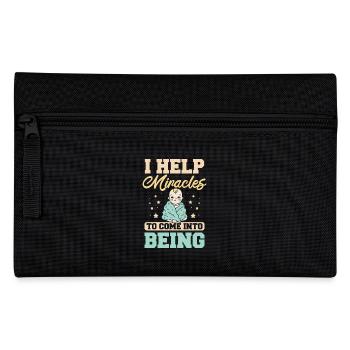 I help miracles to come into being - Federtasche - Schwarz - Vorne
