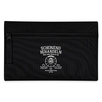 Schonend Behandeln 40. Geburtstag Altes Wrack 40 - Federtasche - Schwarz - Vorne