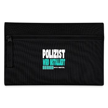 Polizist wird installiert - Federtasche - Schwarz - Vorne