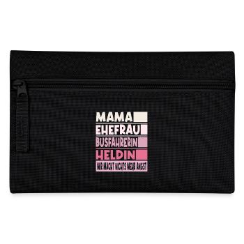 Busfahrerin Mama Ehefrau Heldin - Federtasche - Schwarz - Vorne