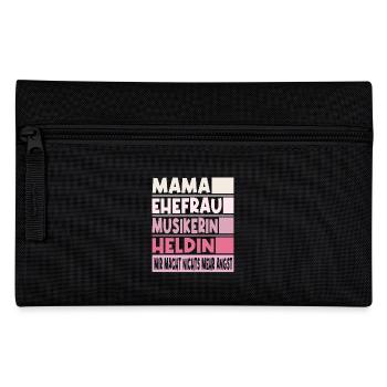 Musikerin Mama Ehefrau Heldin - Federtasche - Schwarz - Vorne