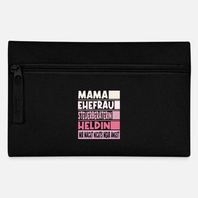 Steuerberaterin Mama Ehefrau Heldin - Federtasche - Schwarz