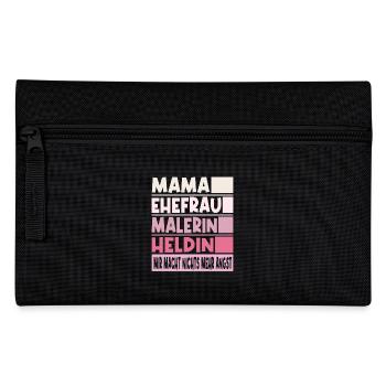 Malerin Mama Ehefrau Heldin - Federtasche - Schwarz - Vorne