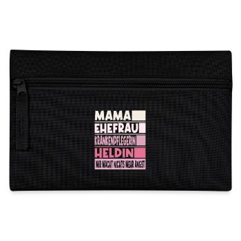 Krankenpflegerin Mama Ehefrau Heldin - Federtasche - Schwarz - Vorne