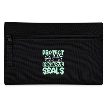 Protect and preserve seals - Pencil Case - black - Front