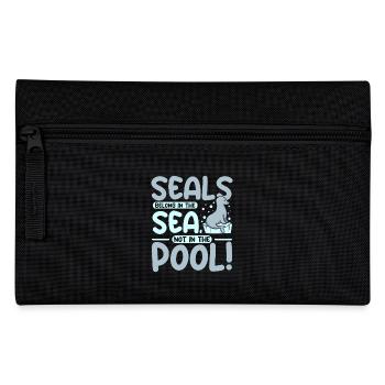 Seals belong in the sea not in the pool - Pencil Case - black - Front