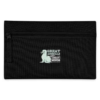 Great animals with great minds seals - Pencil Case - black - Front