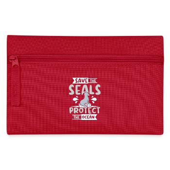 Save te seals protect the ocean - Pencil Case - red - Front