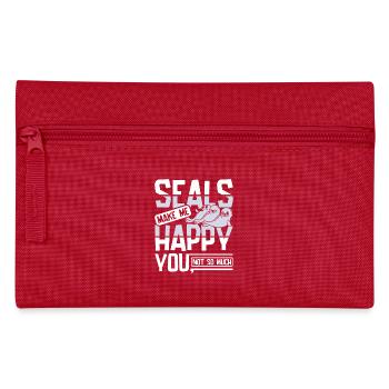Seals make me happy you not so much - Pencil Case - red - Front