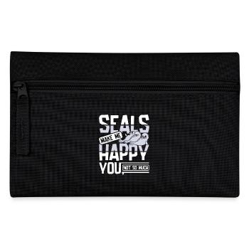 Seals make me happy you not so much - Pencil Case - black - Front