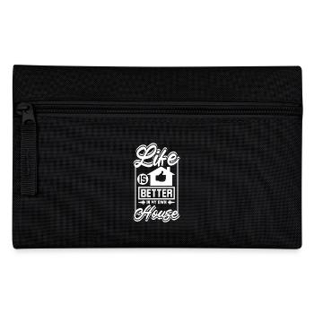 Life is better in my own house - Federtasche - Schwarz - Vorne