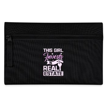 This girl Invests in real estate - Federtasche - Schwarz - Vorne