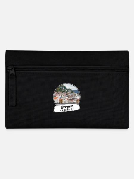 Bergen Norwegen Souvenir - Federtasche - Schwarz